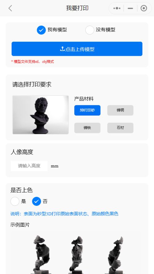 3d打印定制小程序開發(fā)制作